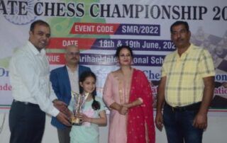 Director Bragnam motivates players in State Chess championship in Nahan