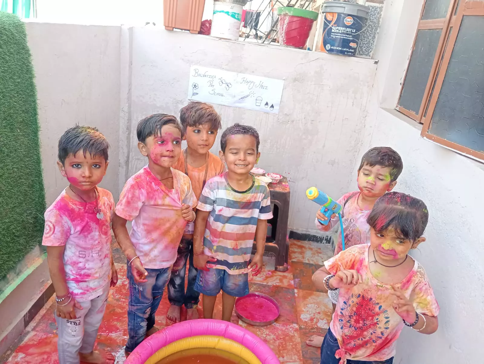 Balvatika Play school Celebrated Holi at Noble Nagar, Gujarat