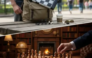 Chess mat vs chess board